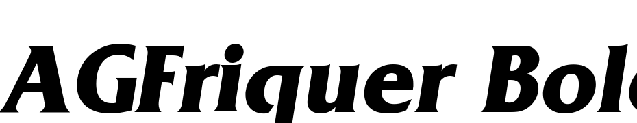 AGFriquer Bold Oblique cкачати шрифт безкоштовно